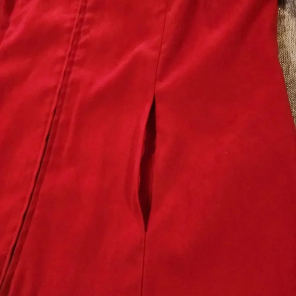 Talbots Sweater Women's Size 8 Red Polyester Long Sleeve Front Zipper Mock Neck - Picture 8 of 16
